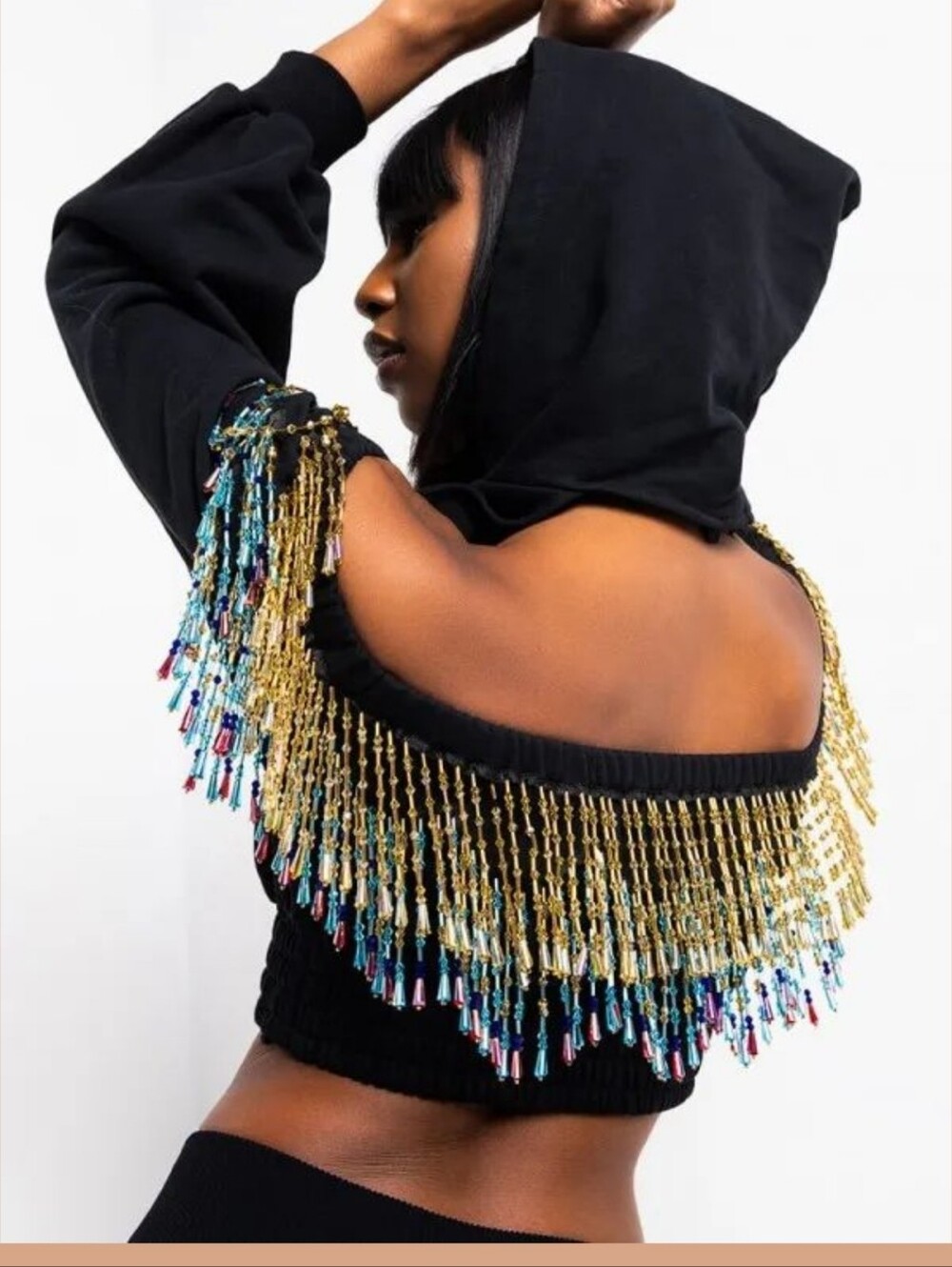 Akira How Deep Is Your Love Hooded Crop Hoodie
